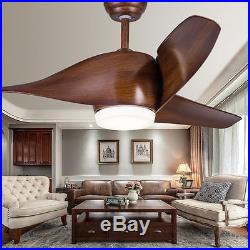 Retro Country Style Ceiling Fan Lights 52'' Flush Mount Kit with Remote 90V-265V