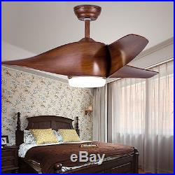 Retro Country Style Ceiling Fan Lights 52'' Flush Mount Kit with Remote 90V-265V
