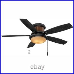 Roanoke 48 In. Led Indoor/Outdoor Natural Iron Ceiling Fan With Light Kit