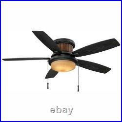 Roanoke 48'' LED Indoor/Outdoor Natural Iron Ceiling Fan /Light Kit Hampton Bay