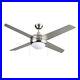 Royal Pacific Europa 50-in Indoor 4 blade Ceiling Fan with Light Kit in Brushed