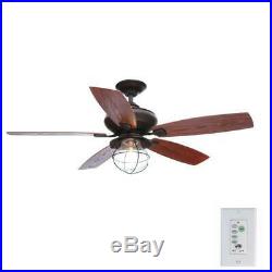 Sailwind II 52 in. Indoor/Outdoor Oil Rubbed Bronze Ceiling Fan with Light Kit