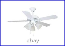 Seasons 269146 Ceiling Fan 42 White Tulip With Light Kit NEW! FREE SHIPPING