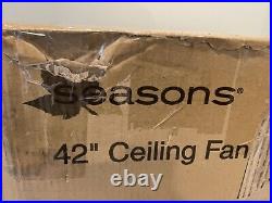 Seasons 269146 Ceiling Fan 42 White Tulip With Light Kit NEW! FREE SHIPPING