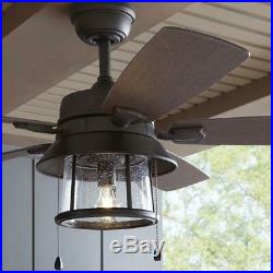 Shanahan 52 in. LED In/Outdoor Bronze Ceiling Fan withLight Kit by Home Decorators
