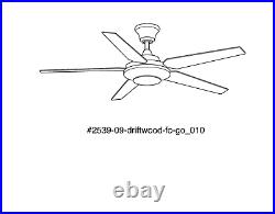 Signature Plus II 54 in LED Indoor Brushed Nickel Ceiling Fan Light Kit & Remote