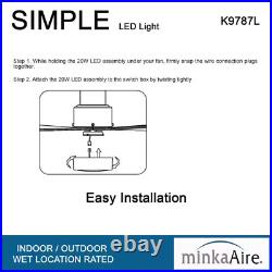 Simple 1-Light LED Coal Ceiling Fan Light Kit (NEW) (FREE SHIPPING)