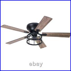 Sky Hog Ceiling Fan 13x52 Black withLight Kit+Remote Control+Reversible Blades