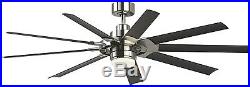Slinger V2 72-in Downrod Mount Indoor/Outdoor Ceiling Fan LED Light Kit 9-Blade