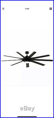 Slinger v2 72-in Matte Black LED Indoor/Outdoor Ceiling Fan with Light Kit