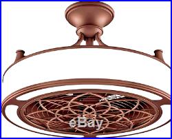 Small Ceiling Fan with Light Kit and Remote Control Indoor Outdoor Bronze 22