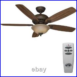 Southwind 52'' LED Indoor Venetian Bronze Ceiling Fan with Light Kit Hampton Bay