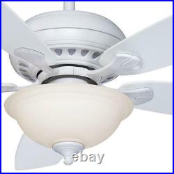 Southwind 52 in. LED Indoor Matte White Ceiling Fan with Light Kit and Remote Co