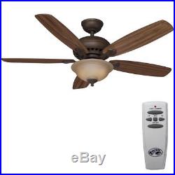 Southwind 52 in. LED Indoor Venetian Bronze Ceiling Fan with Light Kit & Remote