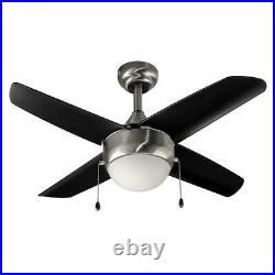 Spindleton 36 in. Indoor Brushed Nickel Ceiling Fan with Light Kit by HDC