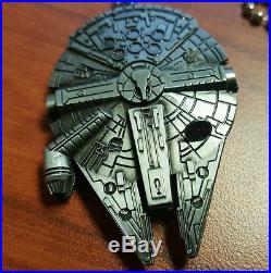 Star Wars Millennium Ship Falcon Ceiling Fan Light Kit Chain Antique Silver Pull