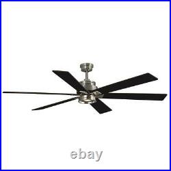 Statewood 70 in. Led brushed nickel ceiling fan with light kit and remote cont