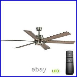 Statewood 70 in. Led brushed nickel ceiling fan with light kit and remote cont