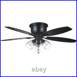 Stoneridge 52 Indoor LED Matte Black Ceiling Fan Light Kit 5 Reversible Blades