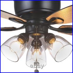 Stoneridge 52 in. Matte Black Hugger LED Ceiling Fan with Light Kit Hampton Bay