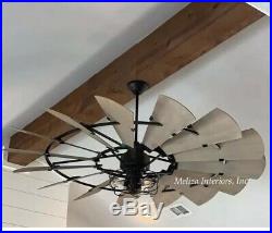 THE WINDMILL FAN IN NOIR & CAGE LIGHT KIT 72 Windmill Indoor Fan