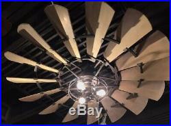 THE WINDMILL FAN Quorum 72 Windmill Indoor Ceiling Fan And Cage Light Kit