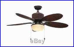 Tahiti Breeze 52 Indoor Outdoor Natural Iron Ceiling Fan with Light Kit New