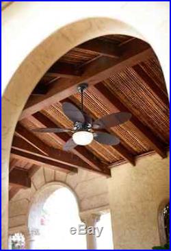 Tahiti Breeze 52 Indoor Outdoor Natural Iron Ceiling Fan with Light Kit New