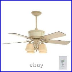 Torrington 52 Indoor Cottage Wood Ceiling Fan with Light Kit + Remote Control