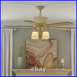 Torrington 52 Indoor Cottage Wood Ceiling Fan with Light Kit + Remote Control