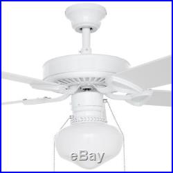 Trimount 52 in. Indoor White Ceiling Fan with Light Kit