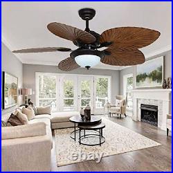 Tropical Ceiling Fan with Light Kit Chandelier Fan with RemoteRustic Electric