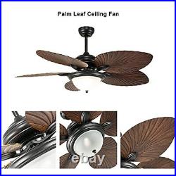 Tropical Ceiling Fan with Light Kit Chandelier Fan with RemoteRustic Electric