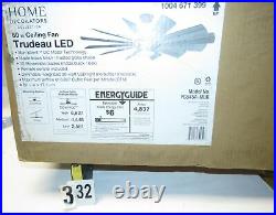 Trudeau 60 LED Indoor Matte Blk Ceiling Fan with Light Kit & Remote YG545A-MBK
