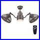 Twin Ceiling Fan Led Light Outdoor Indoor Oscillating Gyro Industrial Dual Cage