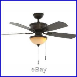 Umber 46 in. LED Indoor/Outdoor Oil Rubbed Bronze Ceiling Fan with Light Kit
