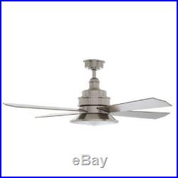 Valle Paraiso 52 in. Indoor Brushed Nickel Ceiling Fan with Light Kit