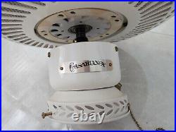 Vintage Casablanca 52 Four Seasons Fan 76U11D with Light Kit in Snow White