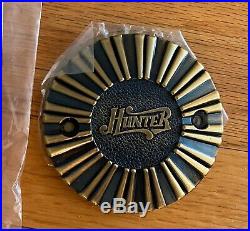 Vintage Hunter Antique Brass 52 Ceiling Fan Light Kit & Cap Brown Blades 23021
