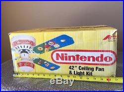 Vintage Nintendo Super Mario Bros Ceiling Fan Light Kit New Original Box SEALED