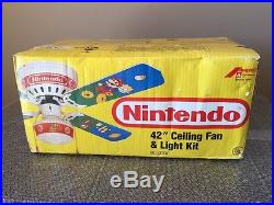 Vintage Nintendo Super Mario Bros Ceiling Fan Light Kit New Original Box SEALED
