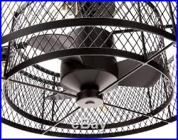 Vintere 20 In Aged Bronze Indoor Downrod Mount Ceiling Fan Light Kit Remote New