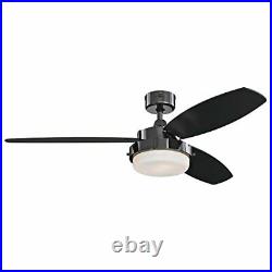 Westinghouse 7205300 Alloy 52-inch Gun Metal Indoor Ceiling Fan, LED Light Kit