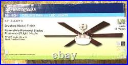 Westinghouse Lighting 7205100 Alloy II 52 Indoor Ceiling Fan, LED Light Kit