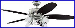 Westinghouse Panorama 52 in. Chrome Ceiling Fan 4-Light Kit With Frosted Glass