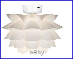 White Flower Ceiling Fan Light Kit Lamp Home Bulb lighting Room FREE SHIPPING