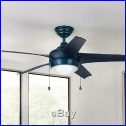 Windward 44'' LED Blue Ceiling Fan with Light Kit by Home Decorators Collection