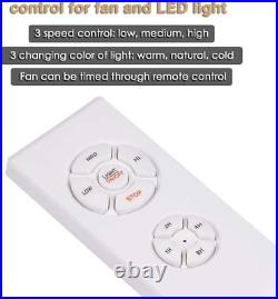 Yescom 42 Ceiling Fan Light Kits 3CCT Remote Control Modern Ceiling Fans 3 Spee