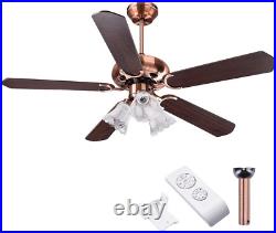 Yescom Ceiling Fan Light Kits 48 Inch, Classic Flush Mount Indoor LED Ceiling Fa